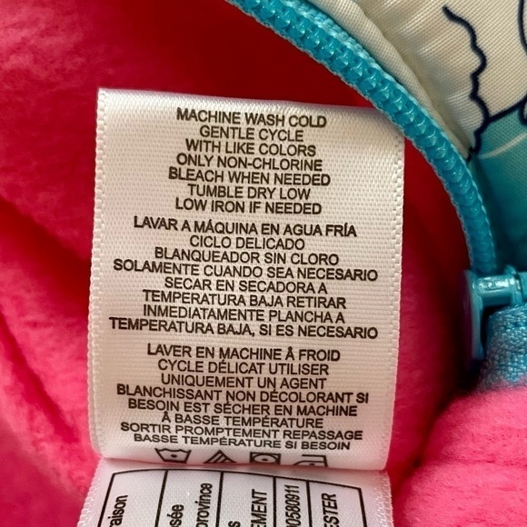 WIPPETTE Infant Hooded Snowsuit Turquoise/Pink Polar Bear Infant Size 9M NWOT - Picture 12 of 12